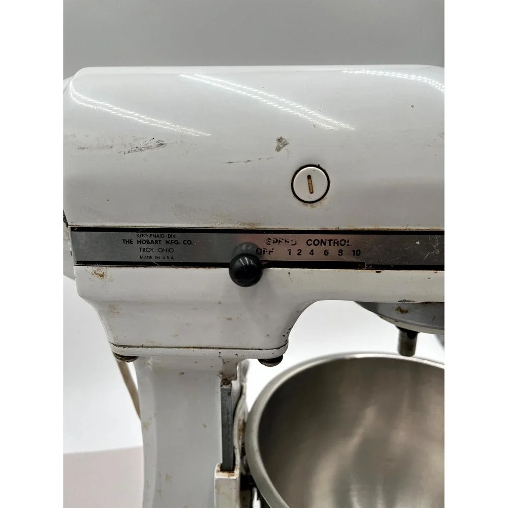 Vintage KitchenAid Hobart K5-A Electric Standalone Mixer 5qt White 300W